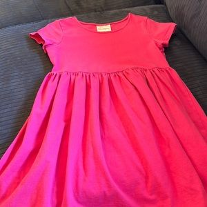 Hanna Anderson short sleeve pink dress size 6-7